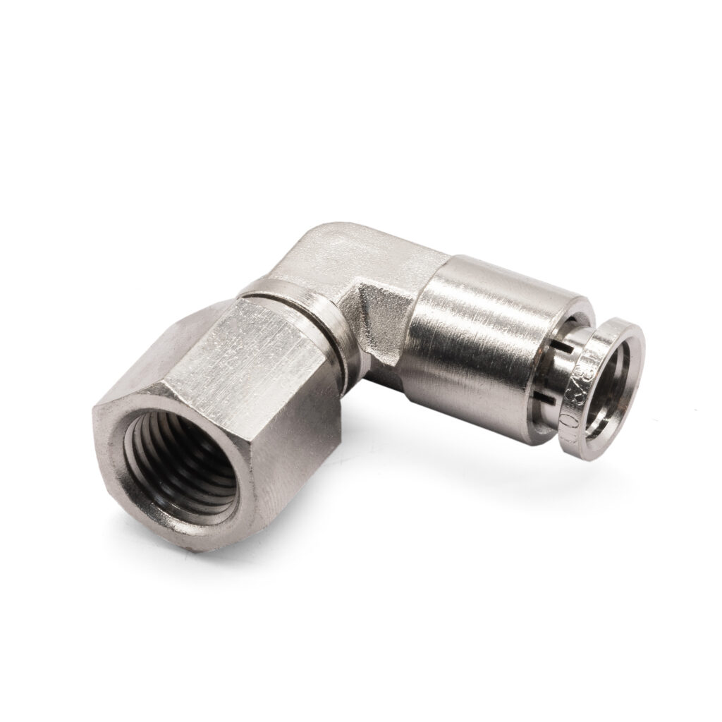 1/4" NPT(F) to 3/8" Airline 90 Degree Swivel Elbow fitting DOT Approved