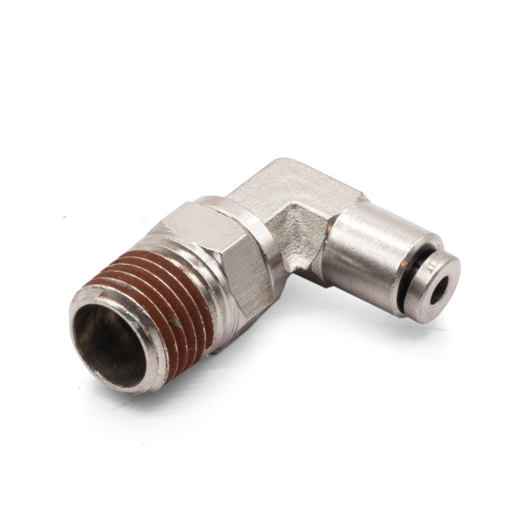 1/4" NPT(M) to 1/8" Airline 90 Degree Swivel Elbow fitting DOT Approved