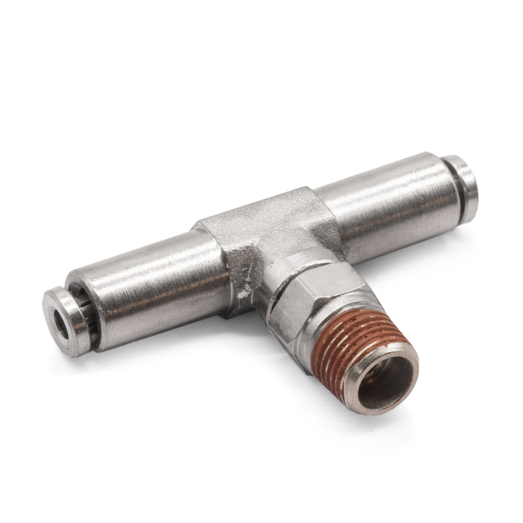 1/8" NPT(M) 1/8" to 1/8" Swivel T-fitting DOT Approved