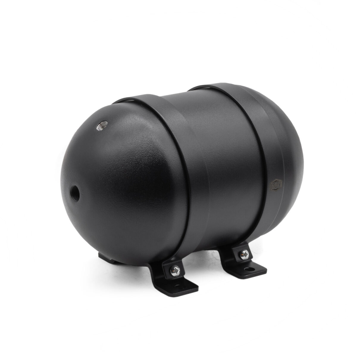 1.0 Gallon MOA Seamless Aluminium Stubby Satin Black Air Tank (5x NPT Ports, 200 PSI Rated)