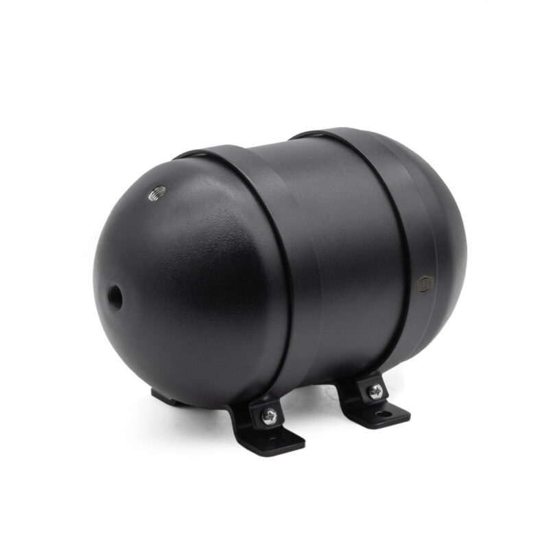 1.0 Gallon MOA Seamless Aluminium Stubby Satin Black Air Tank (5x NPT Ports, 200 PSI Rated)