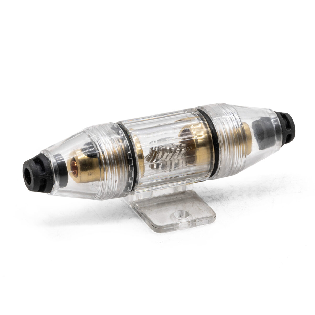 Fuse Holder w/Mounting Tabs (For 20-to 60-Amp Glass Tube Fuse, 8 Gauge Wire)