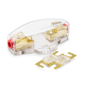 Mini ANL Fuse Holder with 80 Amp Fuse (for 4 or 8 Gauge Wire), includes 2 Mini 80 Amp ANL Fuse.