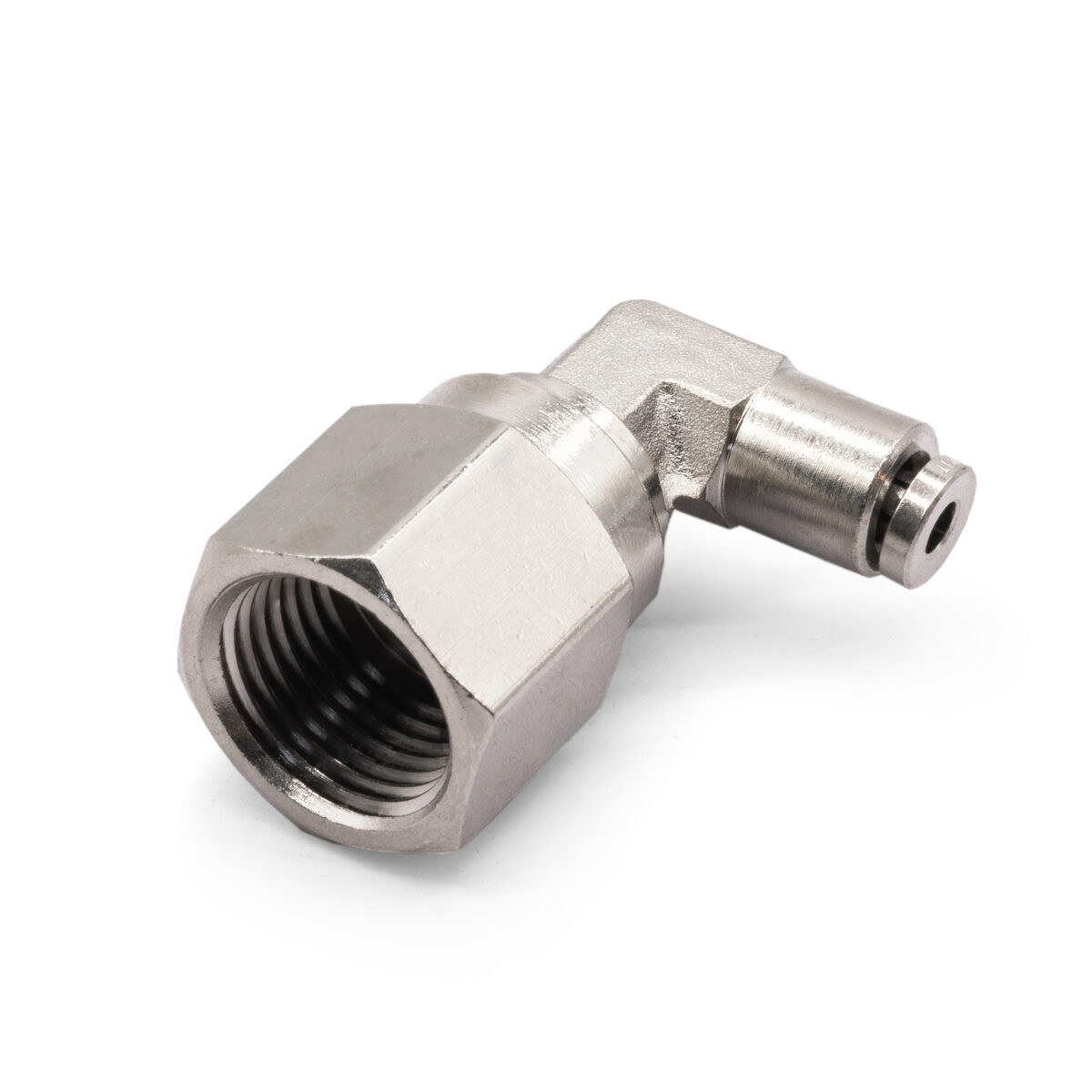 3/8" NPT(F) to 1/8" Airline 90 Degree Swivel Elbow Fitting Fitting DOT Approved