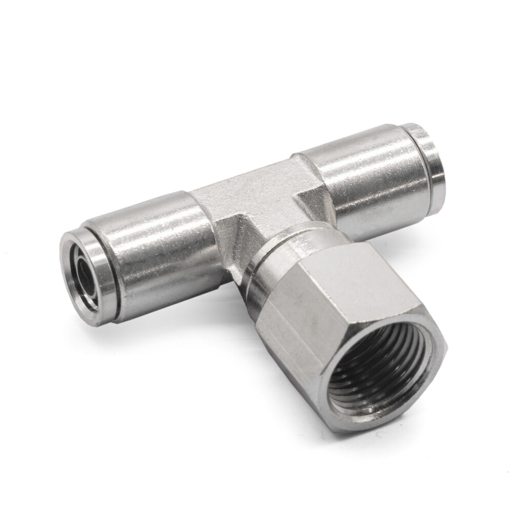 3/8" NPT(F) 3/8" to 3/8" Swivel T-fitting DOT Approved