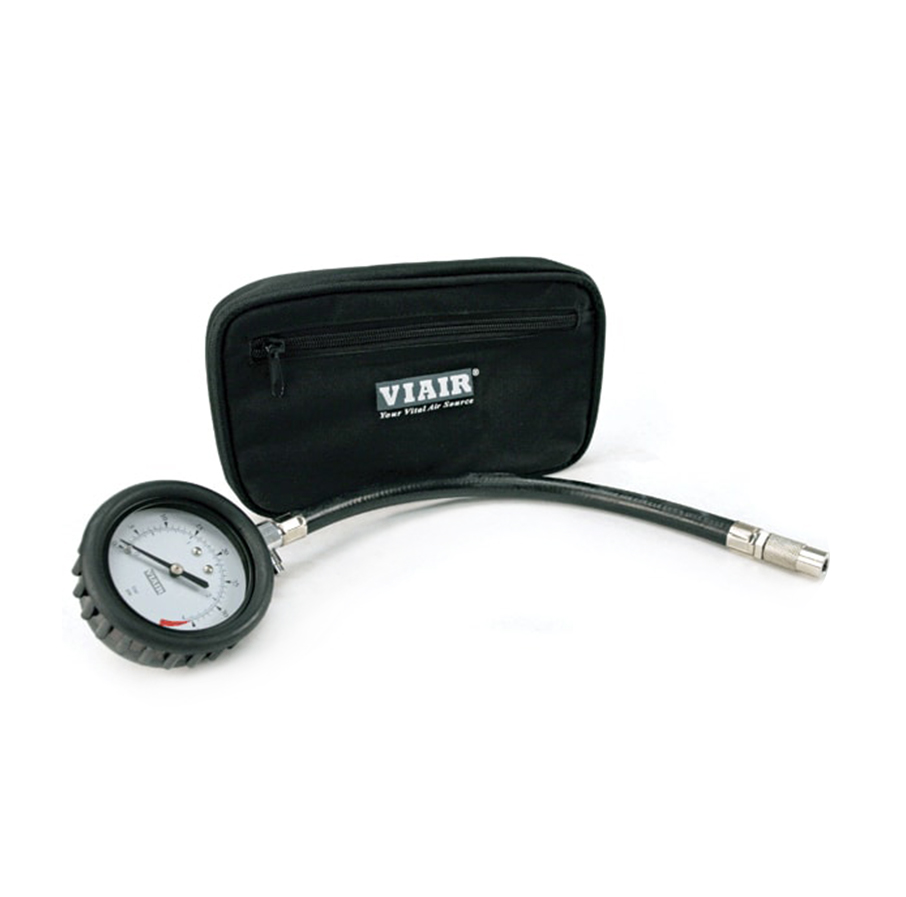 2.5" Tire Gauge w/Hose (0 to 15 PSI, with Storage Pouch)