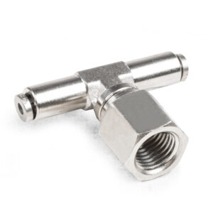 1/4" NPT(F) 1/8" PTC to 1/8" PTC Swivel T-fitting DOT, Each