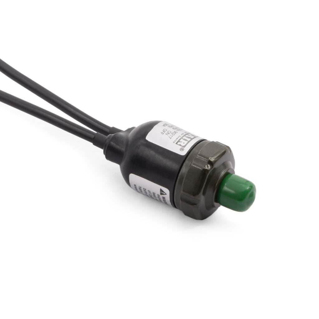 Sealed Pressure Switch, 1/8" M NPT Port, 12 GA Lead Wires (90 PSI On, 120 PSI Off)