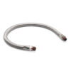 24" by 3/8" S.S. Leader Hose (3/8" M to 3/8" M, NPT, Swivel)