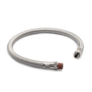24" by 3/8" S.S. Leader Hose (3/8" F to 3/8? M, NPT, Swivel)