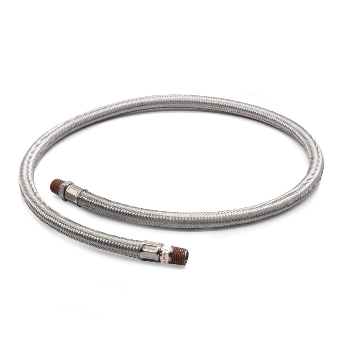 36" S.S. Braided Leader Hose (1/4"M to 1/4"M, NPT, Swivel)