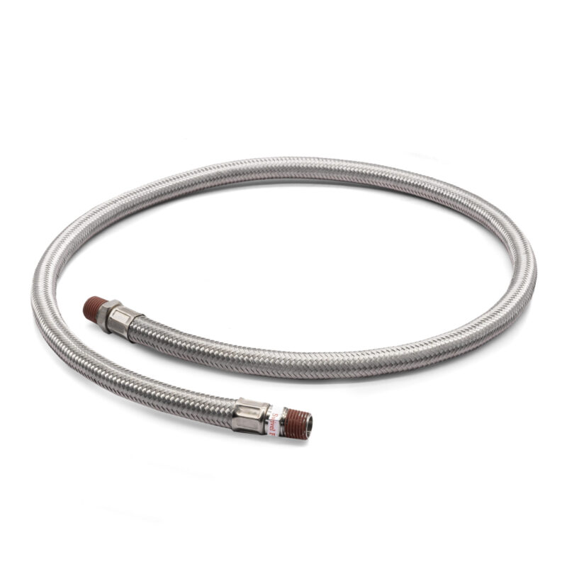 36" S.S. Braided Leader Hose (1/4"M to 1/4"M, NPT, Swivel)