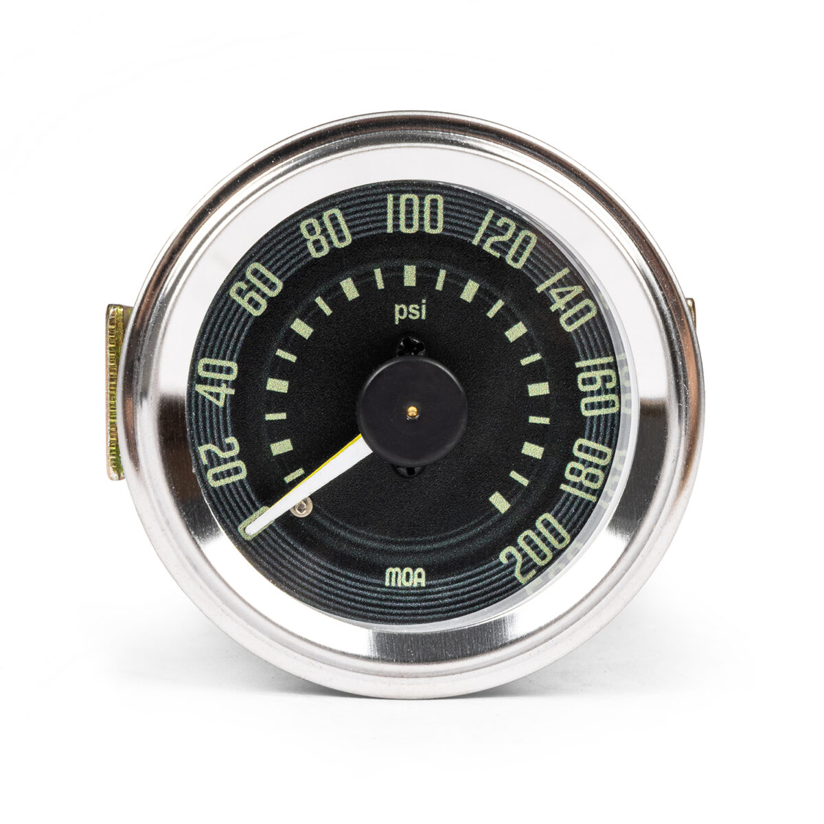 MOA 2" Dual Needle Air Pressure Gauge 200PSI (2-Valve), White Face
