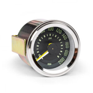 MOA 2" Dual Needle Air Pressure Gauge 200PSI (2-Valve), White Face