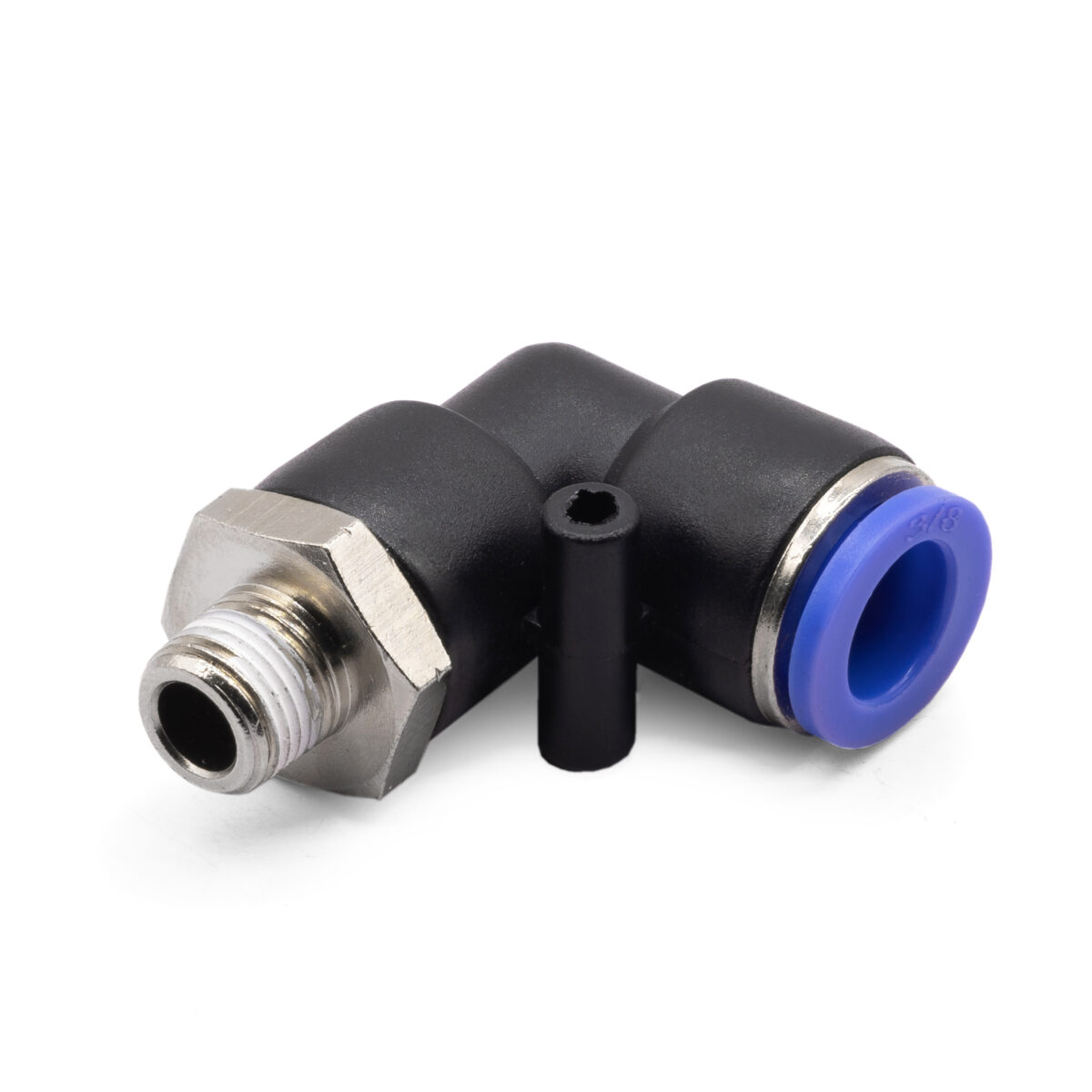 1/8" NPT Male to 3/8" Push Lock PTC Air Line 90 Degree Fitting