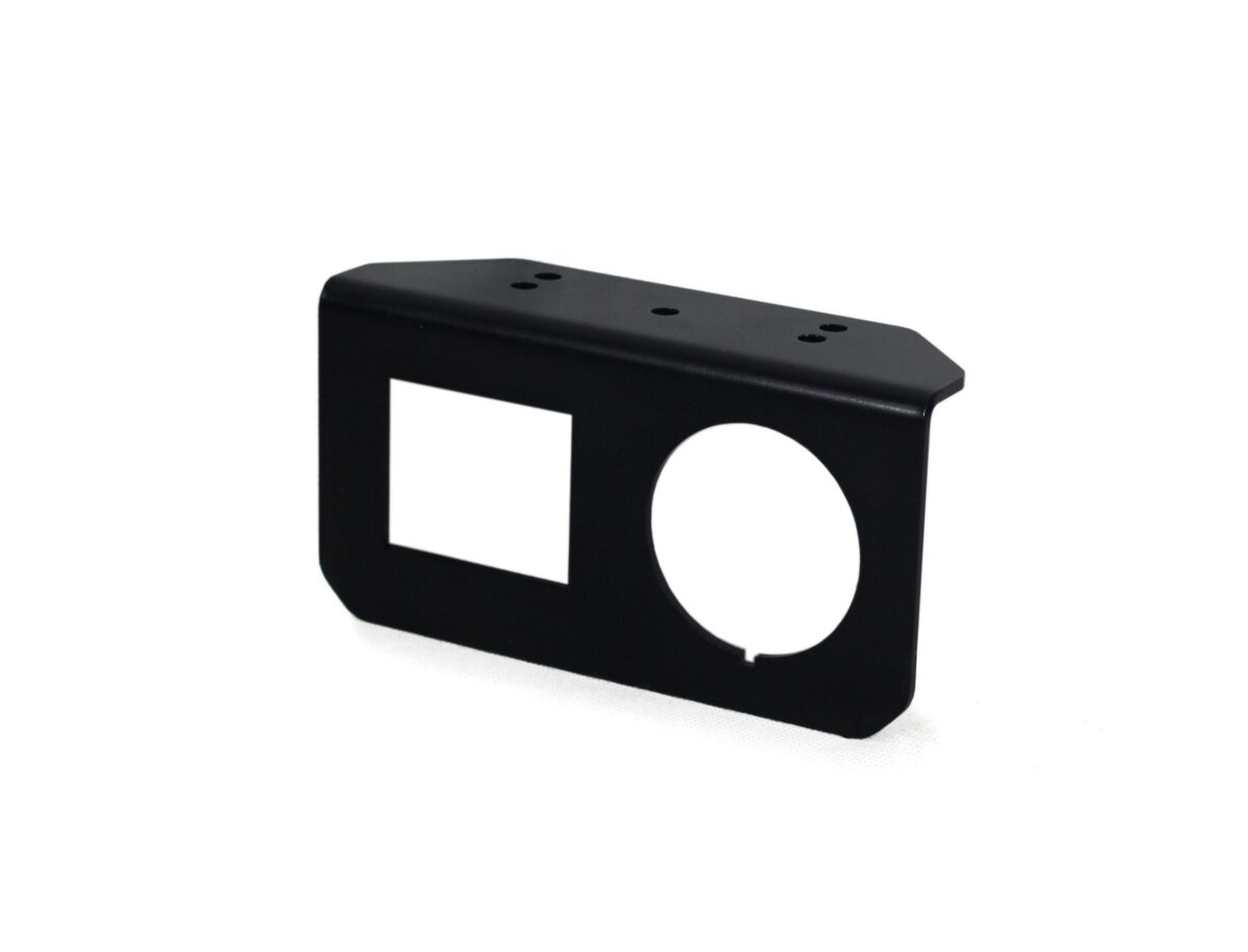 Air Ride 2 Way Paddle Valve & Air Pressure Gauge Mount, Black, Gauge Right