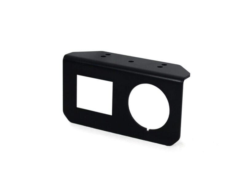 Air Ride 2 Way Paddle Valve & Air Pressure Gauge Mount, Black, Gauge Right