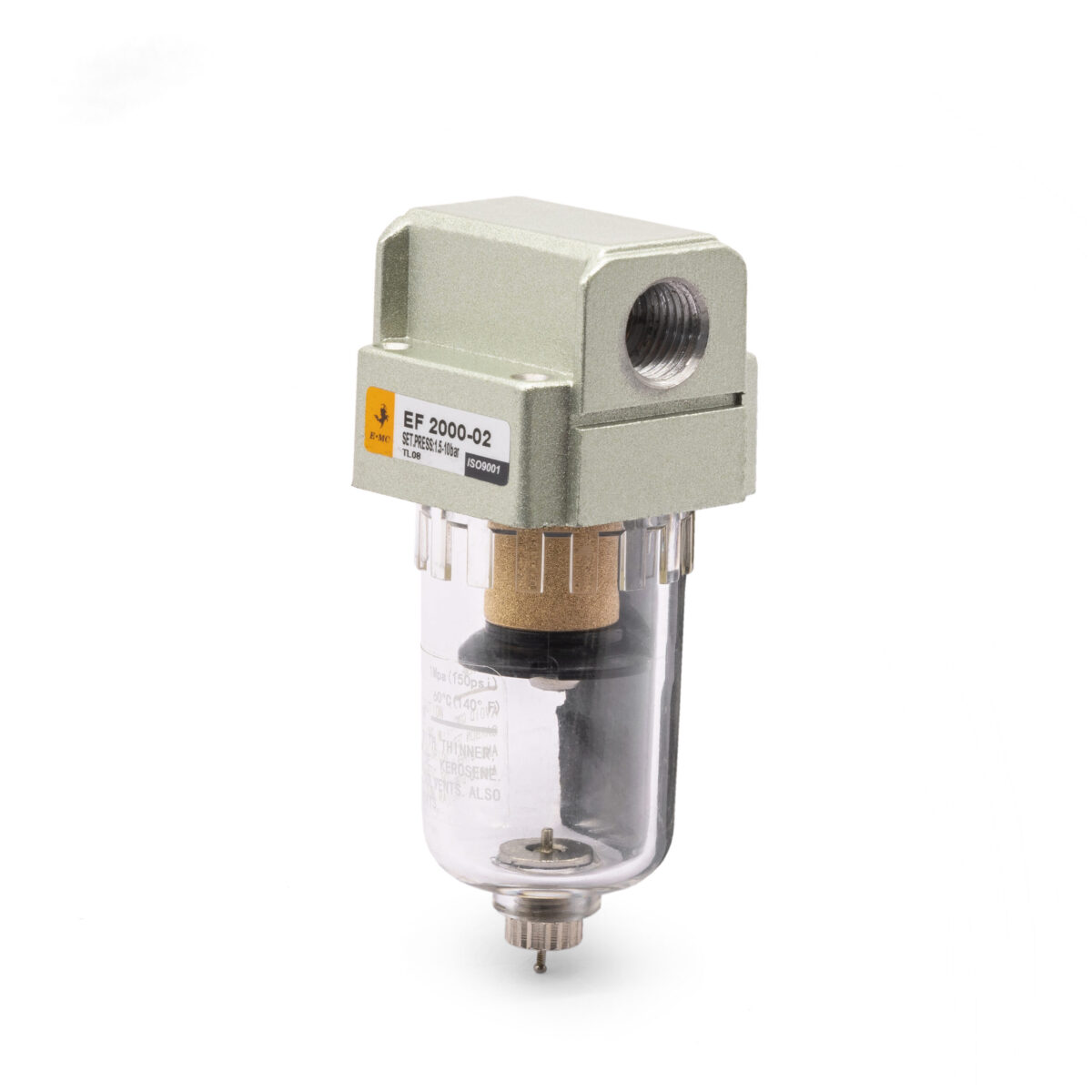 MOA Transparent Water Trap, 1/4" NPT, 200 PSI Rated