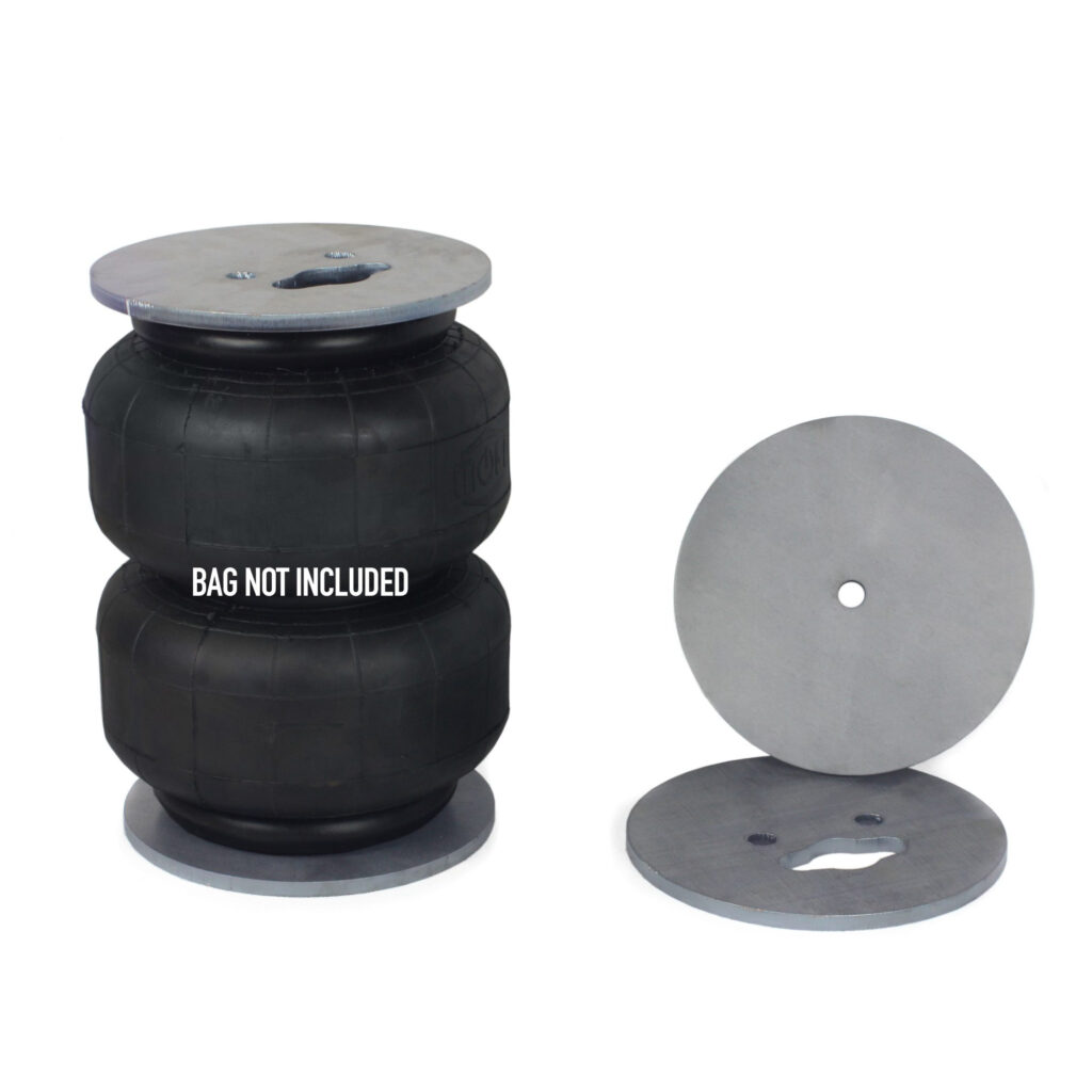 MOA B20 Dual / Twin Bellow AirBag Weld on Mounting Plates, designed for Wishbone Mounting, Pair