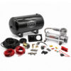 2 Way Air Ride Management System 444C Chrome Compressor 5 Gallon Steel Tank
