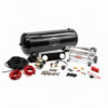 4 Way Air Ride Management System 444C Chrome Compressor 5 Gallon Steel Tank